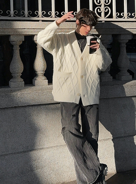 junmanner 水洗磨破微喇美式复古修身加厚牛仔裤春夏男生裤子工装