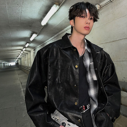 JUNMANNER美式复古翻领夹克