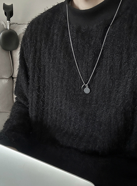 junmanner 韩版宽松套头打底纯色针织衫休闲内搭毛衣男冬新款