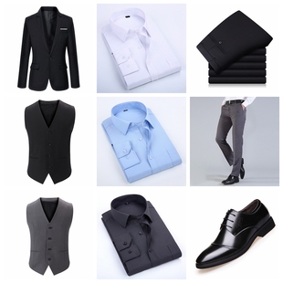 马甲西裤 男士 西服衬衫 饰衣服衣柜展厅软装 样品摆件 样板间衣帽间装