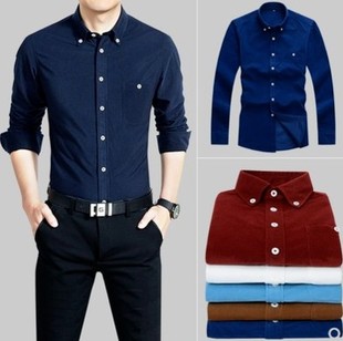 衬衫男Men Dress Shirt Men s Long Sleeve big Size man Shirts