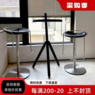 极简升降旋转酒吧椅酒店前台吧凳 吧椅现代简约轻奢吧台椅家用意式