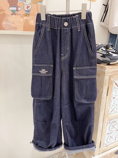 X中大童男童牛仔裤春季新款休闲裤长裤