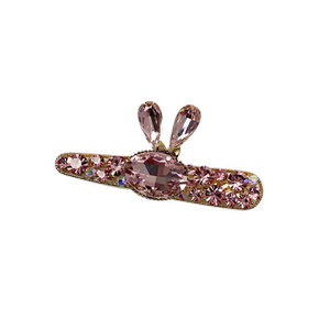 精致水钻兔子发夹女高级感刘海前额发卡夹子头饰短发发饰鸭嘴夹