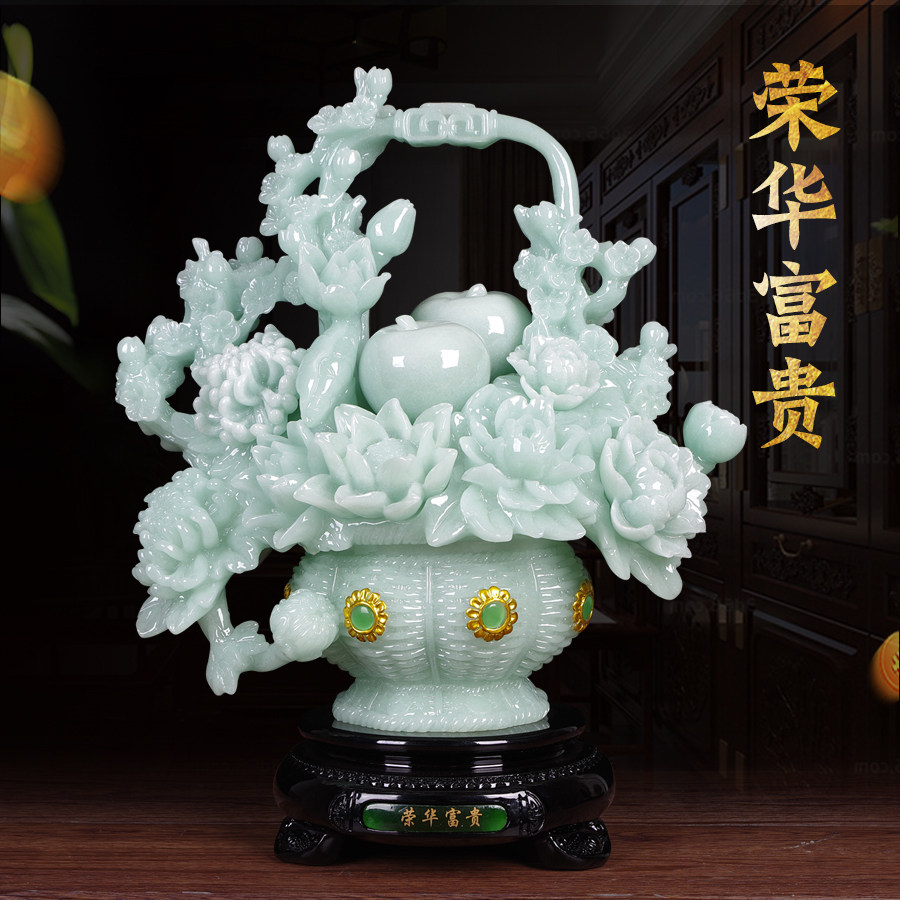 荣华富贵牡丹花摆件乔迁新居工艺品装饰电视酒柜中式书房开业礼品,家居饰品,桌面摆件,淘宝优惠券,粉丝福利购,淘宝优惠卷