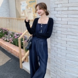 减龄氛围感吊带阔腿裤套装女夏又酷又飒三件套时尚显瘦爆款高级感，女装套装/套裙，2C318