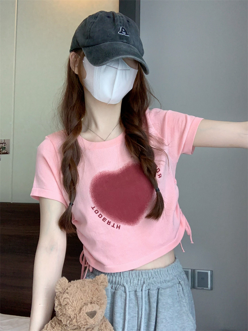 夏日多巴胺女孩穿搭短袖T恤女圆T恤
