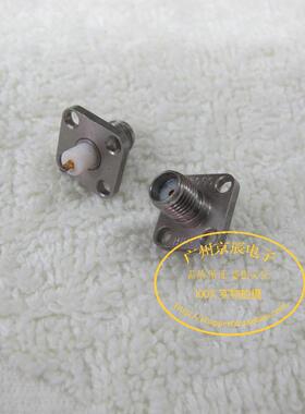 拆机件 HRM不锈钢 306S SMA-KFD座外螺内孔SMA法兰母头方板 18G