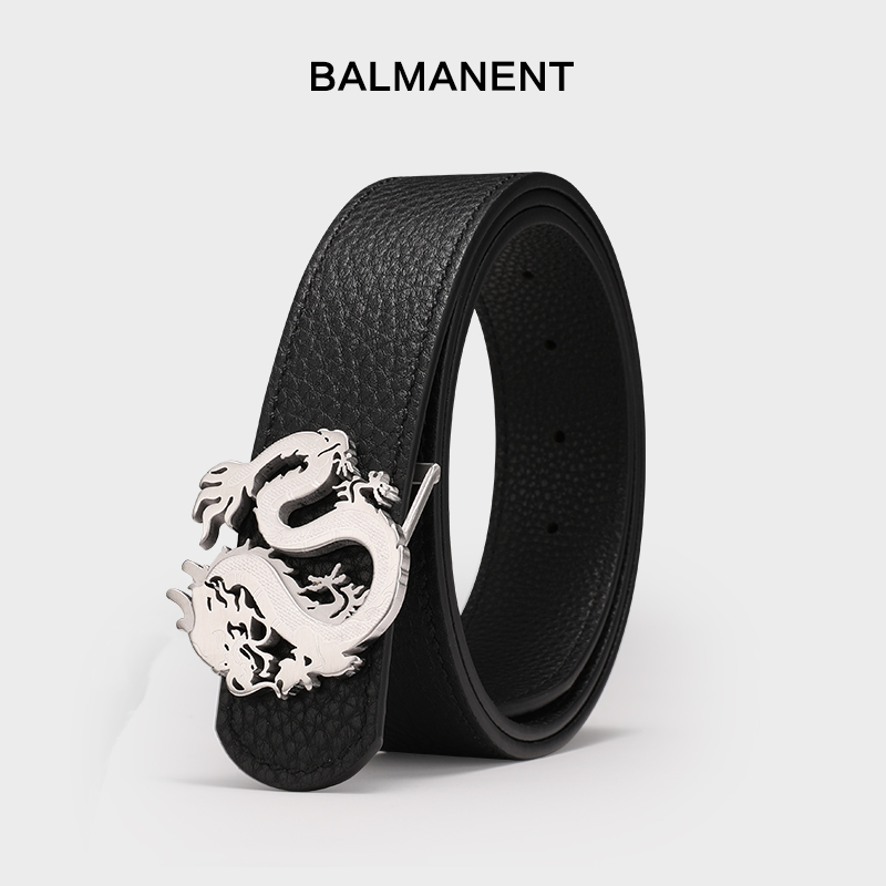 设计师原创龙形男士皮带新款时尚休闲头层牛皮腰带男生牛仔裤裤带