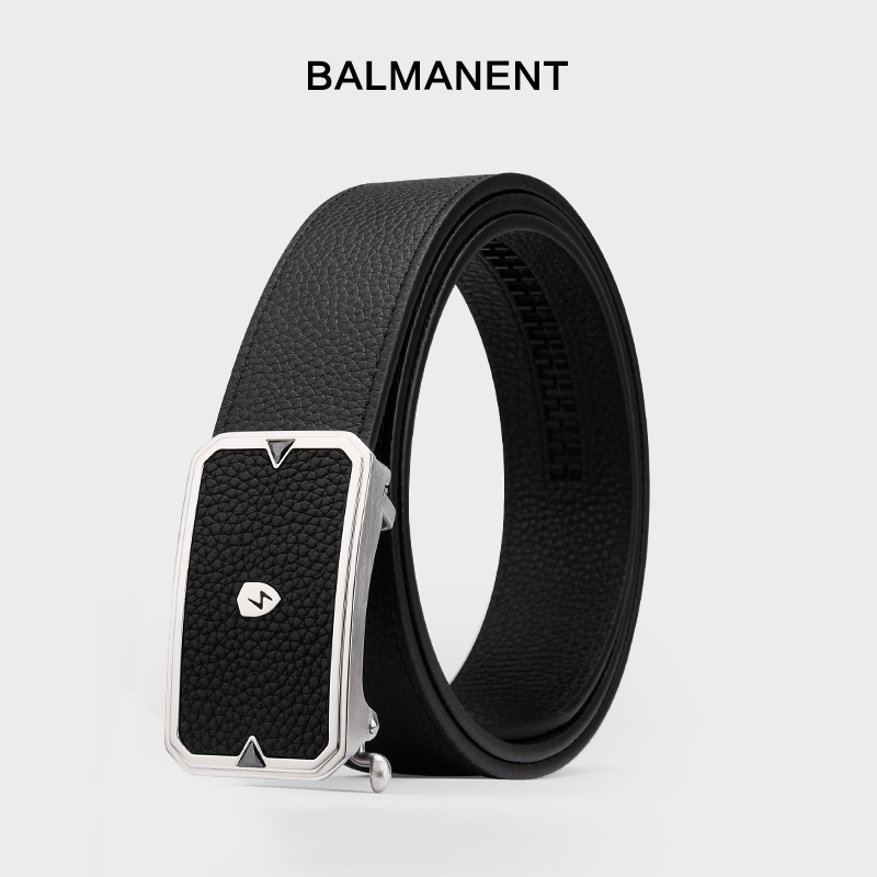 高档头层牛皮男士皮带新款奢侈品皓石自动扣真皮腰带西装商务风