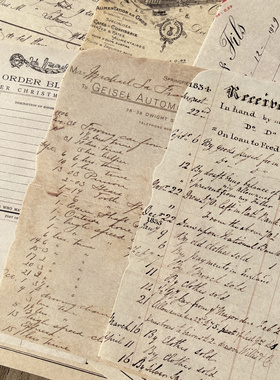 复古欧式报纸英文信件素材手帐junk journal摆拍装饰背景纸打印