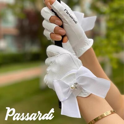 高尔夫手套女款露指双手防滑耐磨