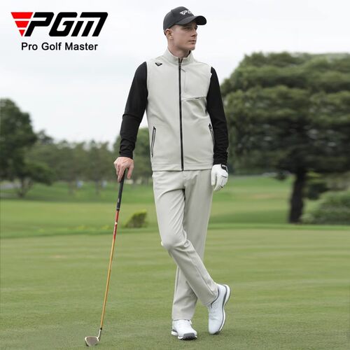 新品高尔夫马甲男士时尚套装秋冬厚款GOLF服装男夹克背心坎肩马甲