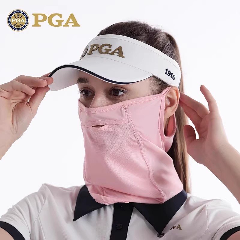 PGA高尔夫冰丝防晒面罩弹力透气