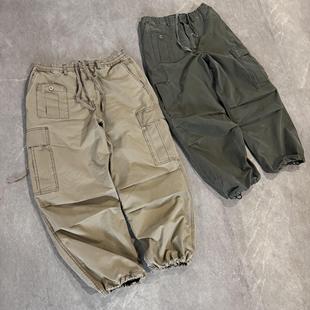 长裤 UNITELIFE24AW主线 多袋廓腿抽绳飘带M65水洗撞色线伞兵工装