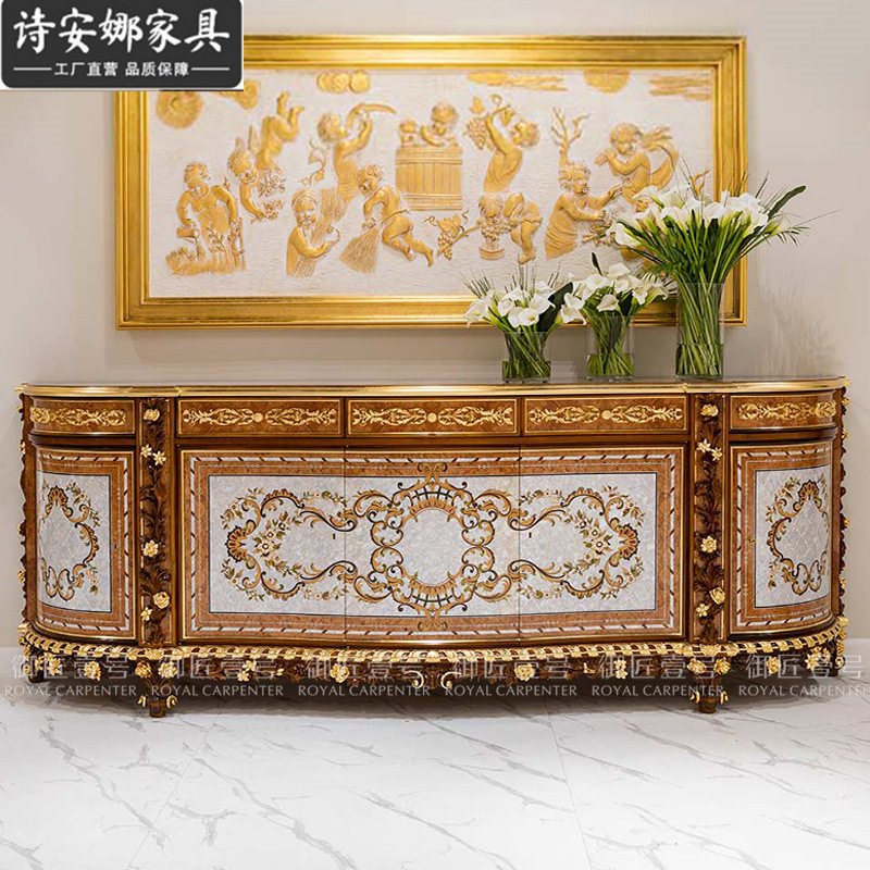 亚历山大欧式实木手工雕花电视柜客厅厅柜地柜大户型别墅储物柜,住宅家具,电视柜,淘宝优惠券,粉丝福利购,淘宝优惠卷