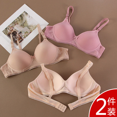 简洁无钢圈定型妈妈款文胸2件装