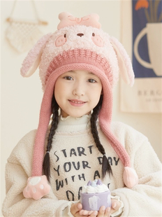 日本ZD宝宝帽子围巾一体冬季 保暖加厚男女儿童护耳帽婴幼儿帽子