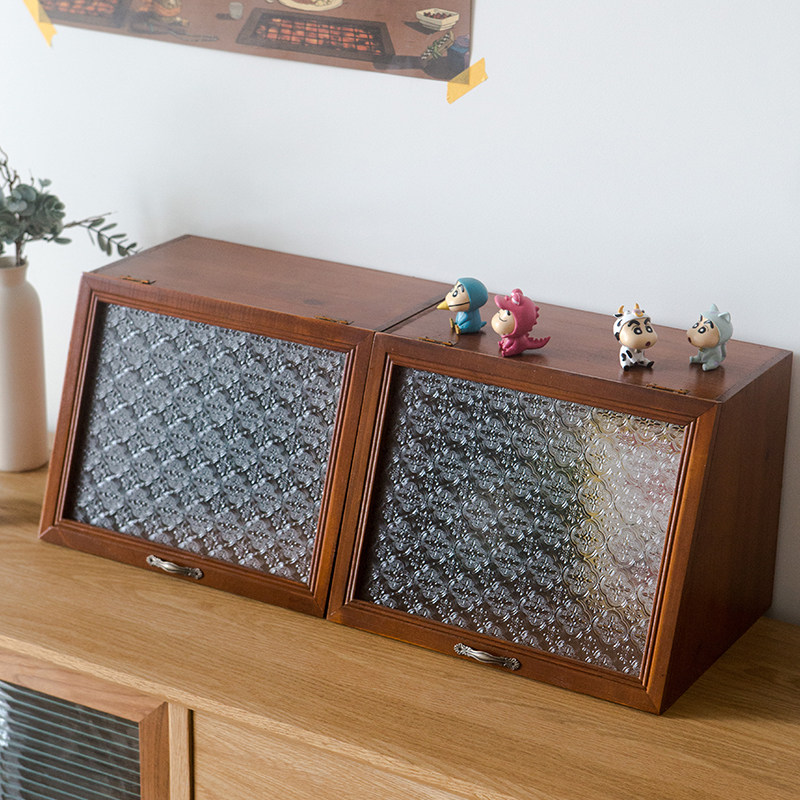 日式复古实木桌面多功能收纳盒木质化妆品水乳收纳柜茶具茶杯碗柜,收纳整理,桌面收纳盒,淘宝优惠券,粉丝福利购,淘宝优惠卷
