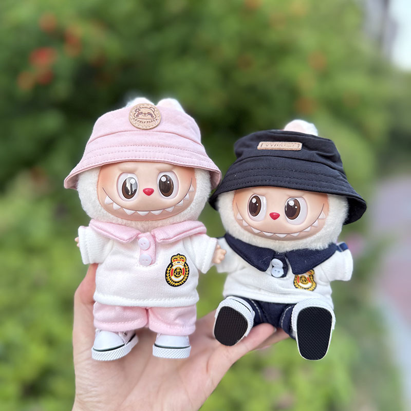 仅衣服】一二三代钥匙扣Labubu衣服挂件拉布布娃衣贵族小校服套装
