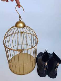 海石铁花艺装 饰橱窗道具摆设壁挂摆件 饰品婚庆摄影道具铁艺鸟笼装