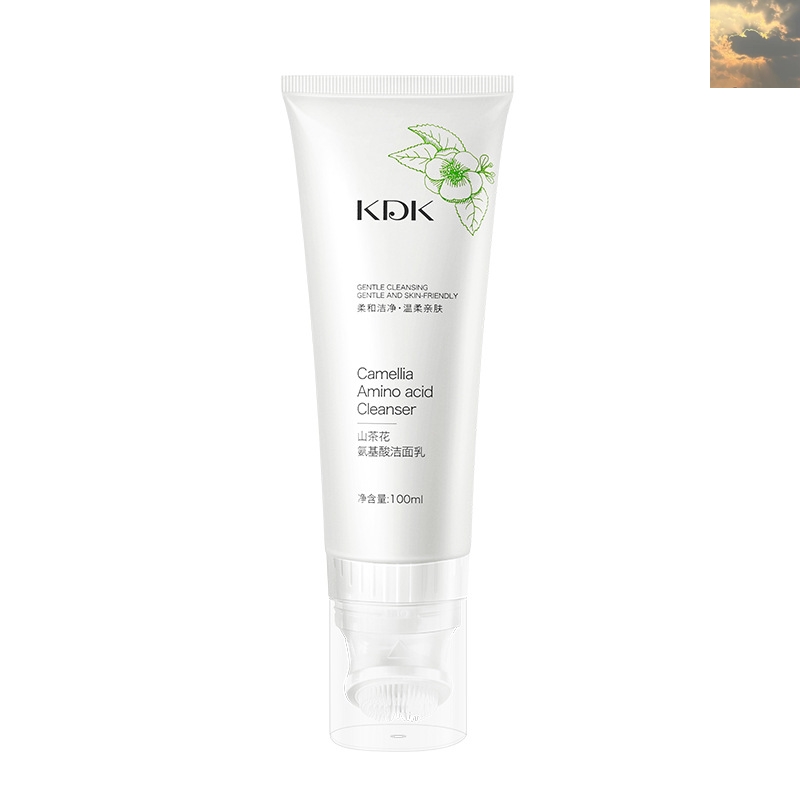 KDK山茶花氨基酸洁面乳 按摩刷头深层清洁控油温和卸妆泡沫洗面奶
