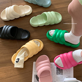 居家拖鞋 细细条 男女时尚 夏丑萌可爱毛毛虫踩屎感EVA防臭洗澡凉拖