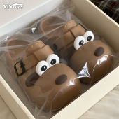 女趣味可爱狗狗一脚蹬勃肯鞋 细细条 春夏外穿防水防滑包头凉拖鞋