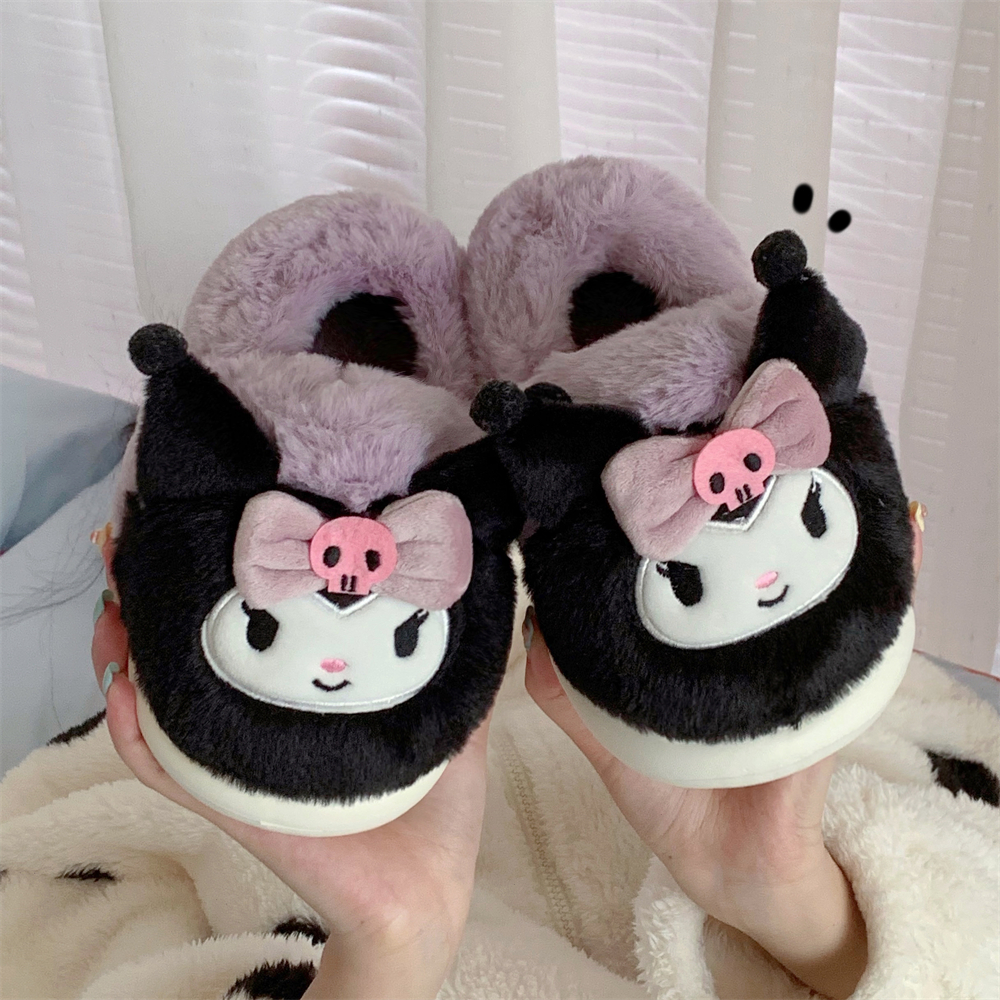 细细条可爱库洛米舒适居家棉拖鞋