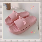 女夏ins潮可爱少女心居家用洗澡防滑软厚底外穿拖鞋 细细条 凉拖鞋
