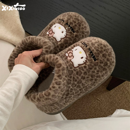 细细条 学生棉鞋时尚可爱创意保暖女冬季正版HelloKitty猫雪地靴