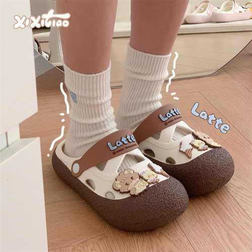 细细条Mikko小熊舒适亲子洞洞鞋