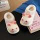 细细条 懒人毛毛拖 居家外穿少女心可爱小兔子棉鞋 防水棉拖鞋 冬季