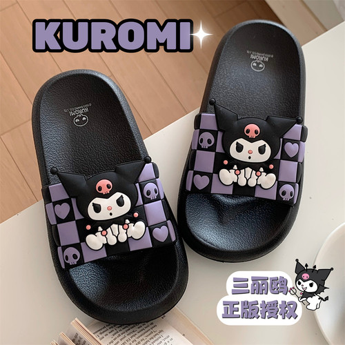 细细条eva厚底IP联名库洛米拖鞋