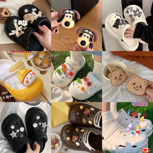 细细条少女心可爱卡通立体鞋扣