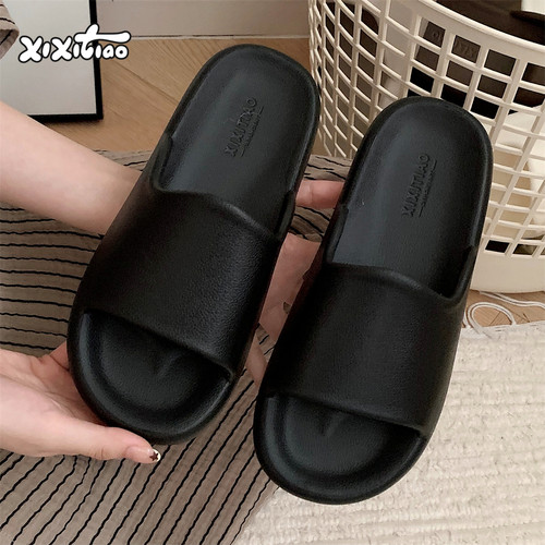 细细条高级感纯色情侣一字拖鞋