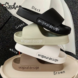 菱格凉拖鞋 细细条 潮酷英文字母情侣夏季 休闲男女一字拖鞋 时尚