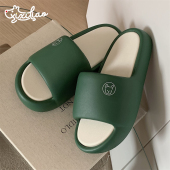 夏 卡通小狗家用洗澡男女凉拖鞋 细细条 厚底踩屎感一字凉拖ins个性