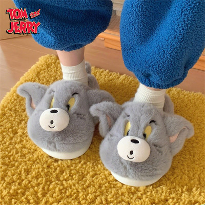 细细条趣味汤姆情侣棉拖鞋