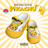 细细条 女 eva软底包头凉拖鞋 潮酷拼色宝可梦皮卡丘洞洞鞋 亲子夏季