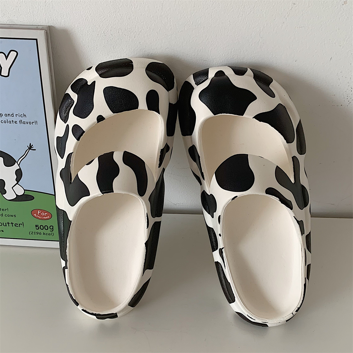 细细条eva防臭玛丽珍半拖鞋女夏