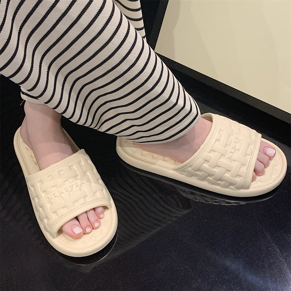 细细条简约风休闲居家情侣拖鞋