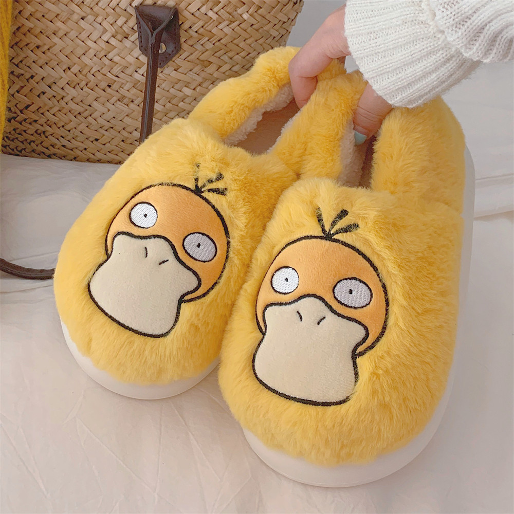 细细条 亲子可爱包跟毛毛鞋正版宝可梦可达鸭冬季室内棉拖鞋男女,居家布艺,居家棉拖/棉鞋,淘宝优惠券,粉丝福利购,淘宝优惠卷