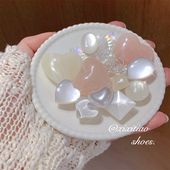 扣装 细细条 网红水晶水钻鞋 配件女夏季 饰品花扣ins 甜美可爱洞洞鞋