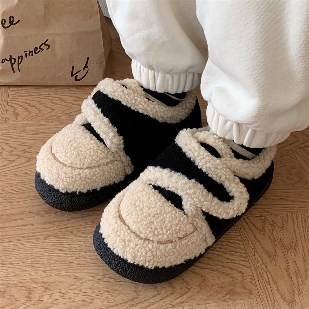 细细条 冬季羊羔毛外穿时尚保暖加绒棉鞋创意魔术贴乐福豆豆鞋女,女鞋,乐福鞋（豆豆鞋）,淘宝优惠券,粉丝福利购,淘宝优惠卷