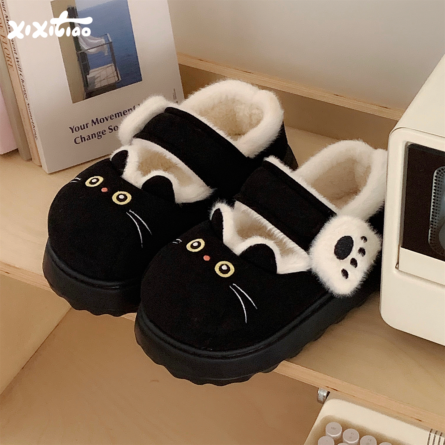 细细条可爱小猫爪lolita鞋女