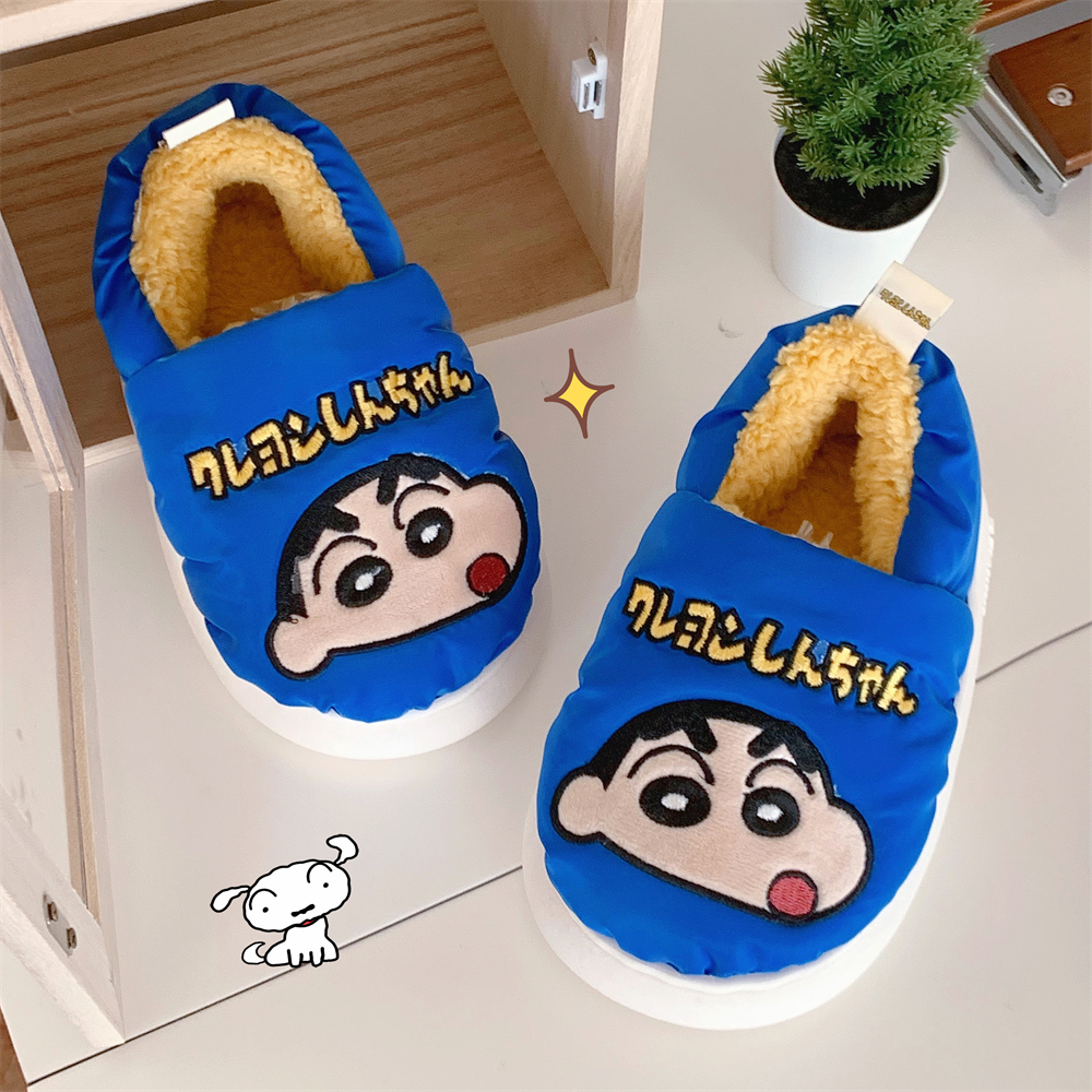 细细条蜡笔小新男童女童舒适棉拖