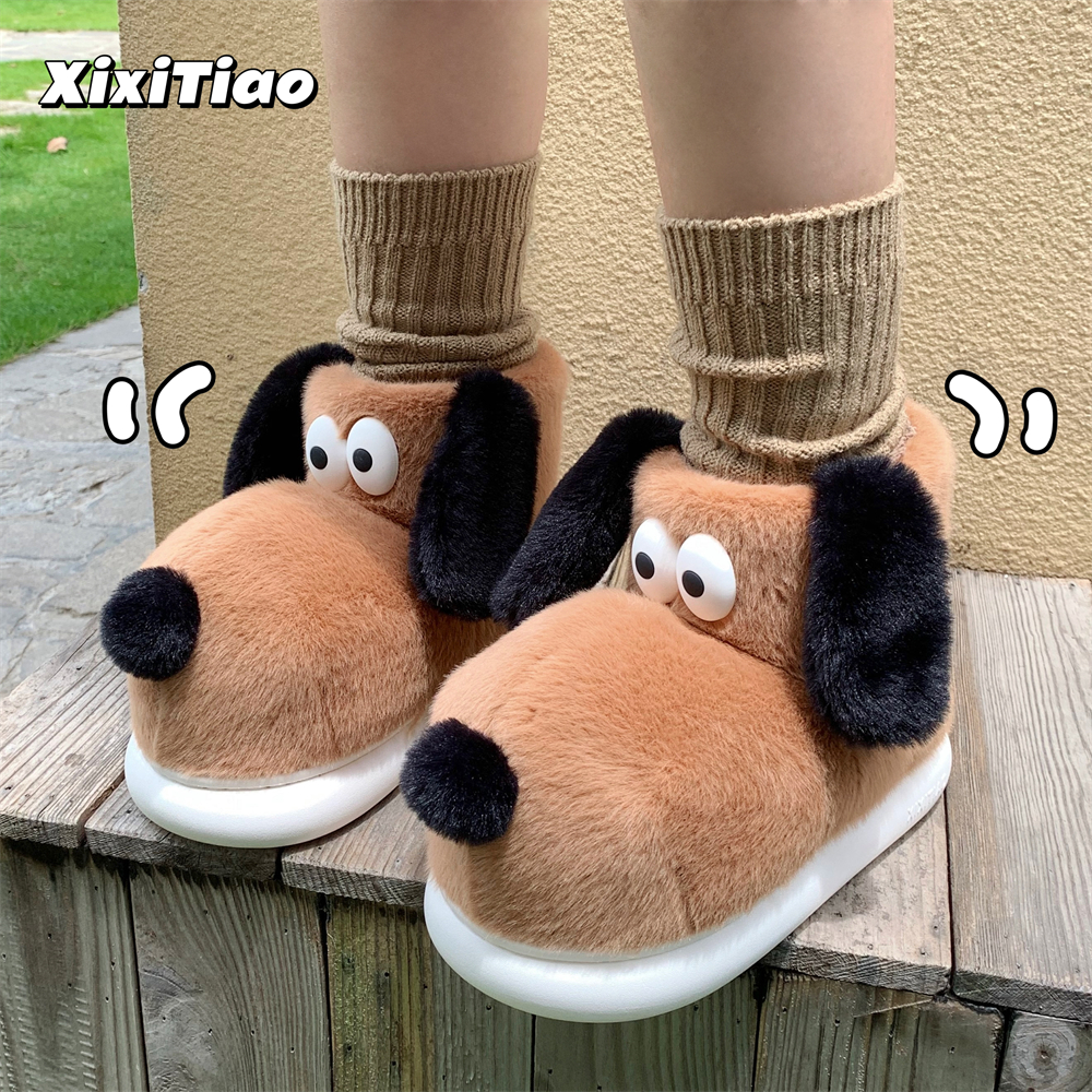 细细条可爱狗狗外穿保暖雪地靴