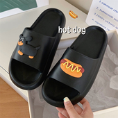 趣味卡通狗狗拖鞋 情侣夏季 防滑外穿时尚 细细条 街头风凉拖鞋 男女