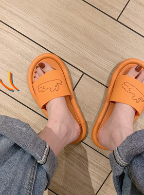细细条 拖鞋女夏2020新款韩版可爱卡通居家室内浴室洗澡凉拖男ins